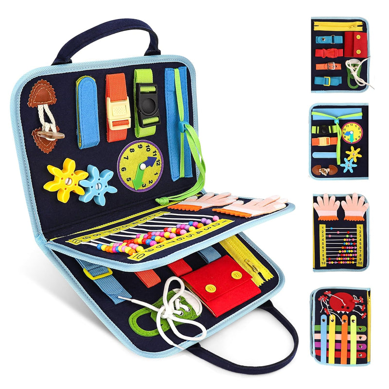 Busy Book For Toddlers 1 3 Montessori Busy Board With Sensory Activities Fo