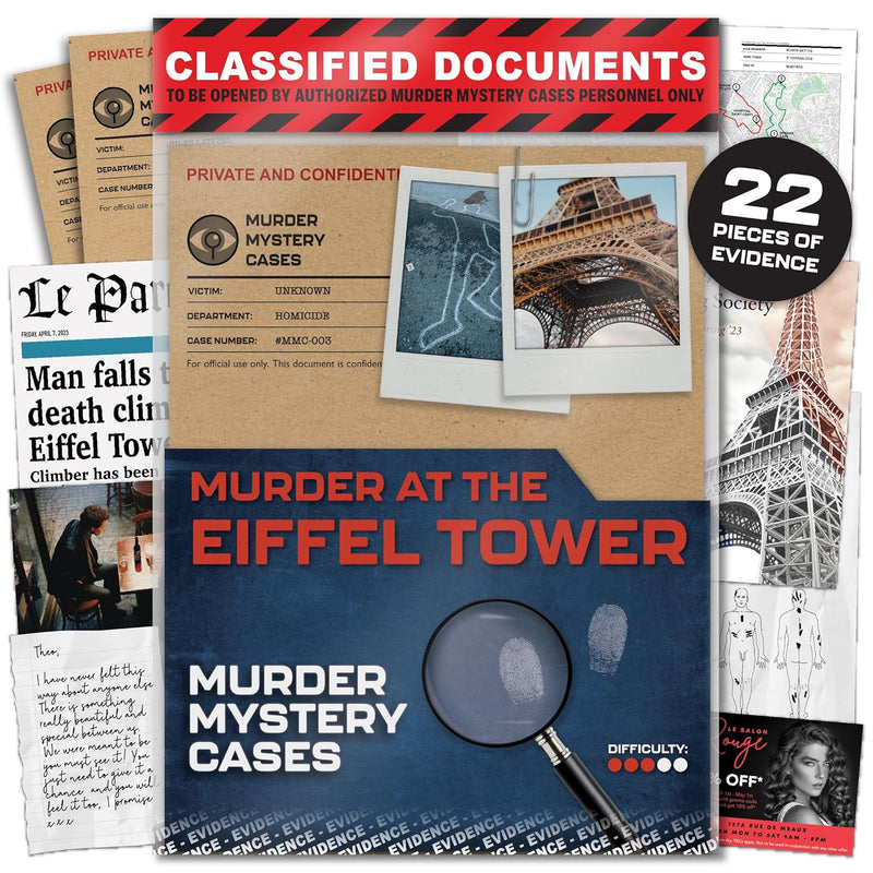 Murder Mystery Cases Murder At The Eiffel Tower Unsolved Murder Mystery Gam
