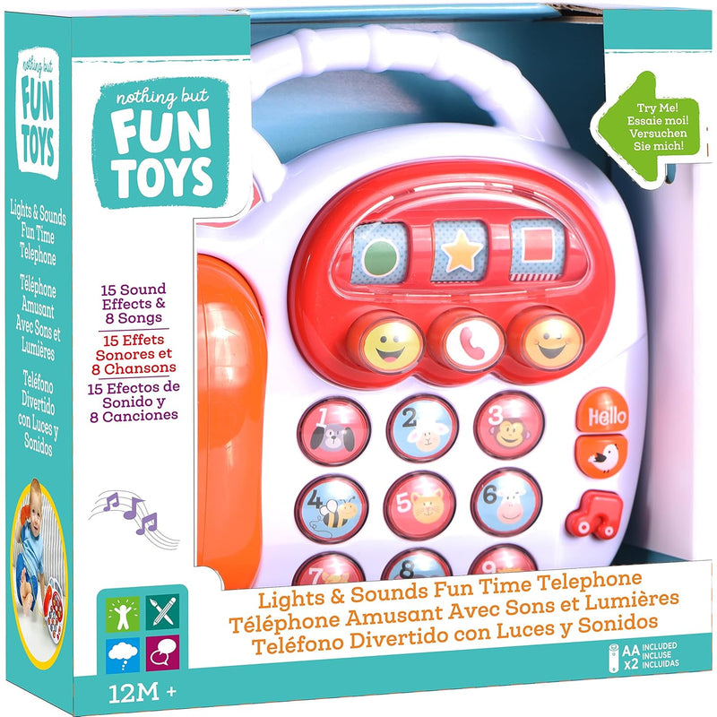 Lights And Sounds Fun Time Telephone Designed For Children Ages 12+ Months, Mu