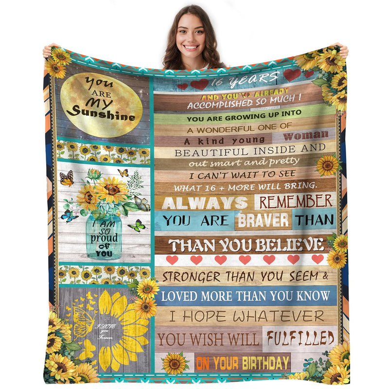 Sweet 16 Birthday Decorations - Sweet 16 Gifts For Girls - Sweet 16 Blankets F