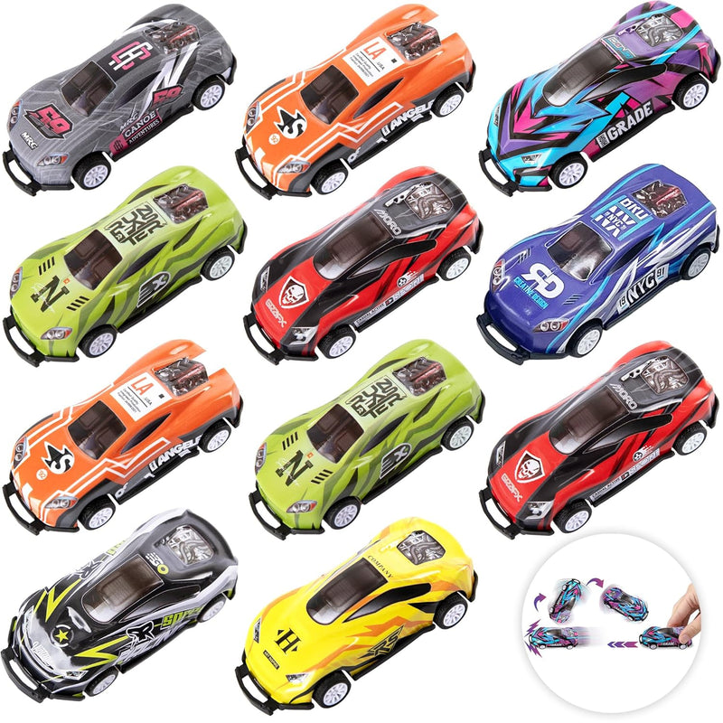 ArtCreativity Pullback Flip Stunt Cars for Boys (Set of 12) Pullback Diecas