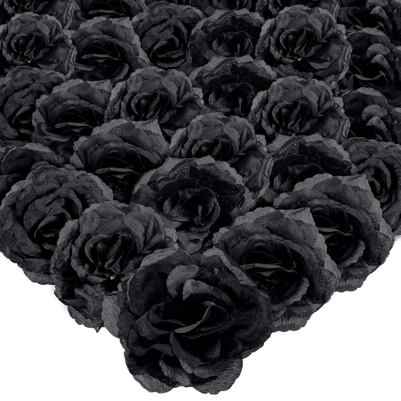 60 Pieces Artificial Rose Head For Decoration Silk Rose Flower For Cake Decor