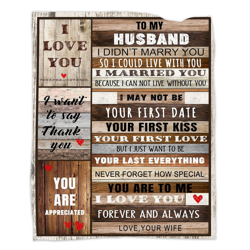 For Husband, Husband Birthday Gift, Husband Blanket 50''X60'', Blanket For Hus