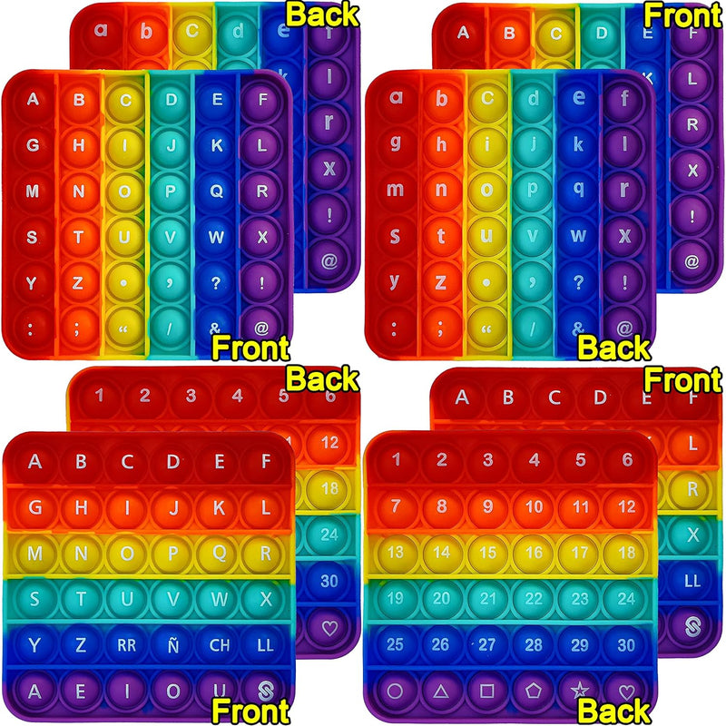 Alphabet Pop Fidget Toy Letters Abc Numbers Learning And Educational Toys Squa