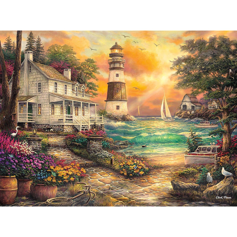 Buffalo Games Chuck Pinson Cottage By The Sea 1000 Piece Jigsaw Puzzle
