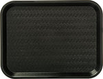 Cafe Standard Plastic Cafeteria/Fast Food Tray, NSF Certified, BPA Free, 14" Length x 10" Width, Black
