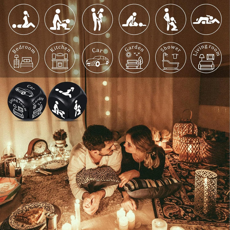 Couples Dice Gag Gifts, Stocking Stuffers For Men Women Adults, Naughty Dice Game For Couples, Sex Games Decision Decider For Boyfriend Girlfriend, Xmas Anniversary Valentines Gifts For Husband Wife