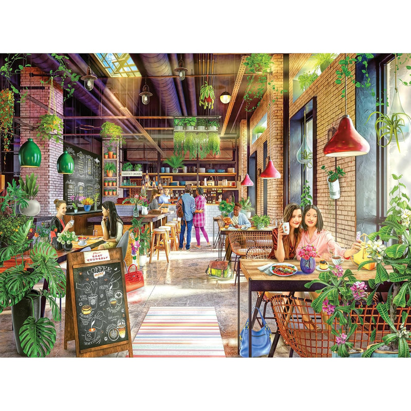 RoseArt - My Happy Place - Neighborhood Cafe - 750 Piece Jigsaw Puzzle for