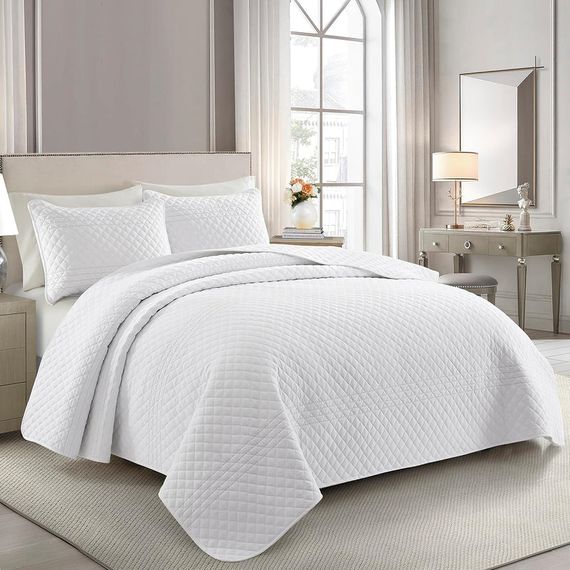 Quilt Bedding Set Bed King - Lightweight Soft Summer Farmhouse Set, Modern Boh