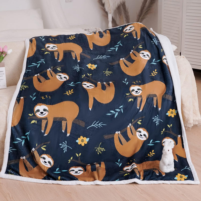 Sloth Blanket Throw Blanket Flannel Blanket Cute Kids Blanket Bed Blanket Supe