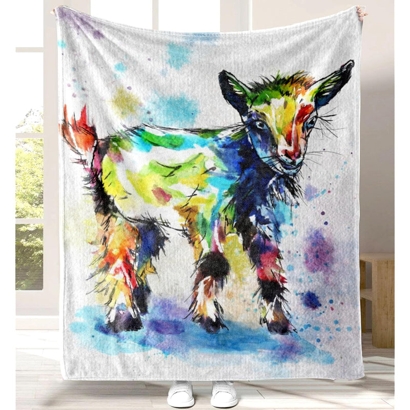 Goat Blanket Goat Gifts For Girls Boys Kids Cute Blanket Throw Blanket Colorfu