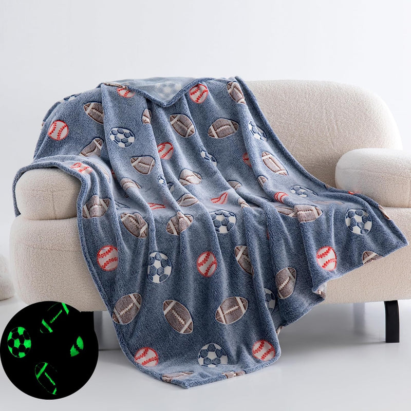 Glow In The Dark Throw Blanket, Luminous Blanket Birthday Gift For Boys Girls