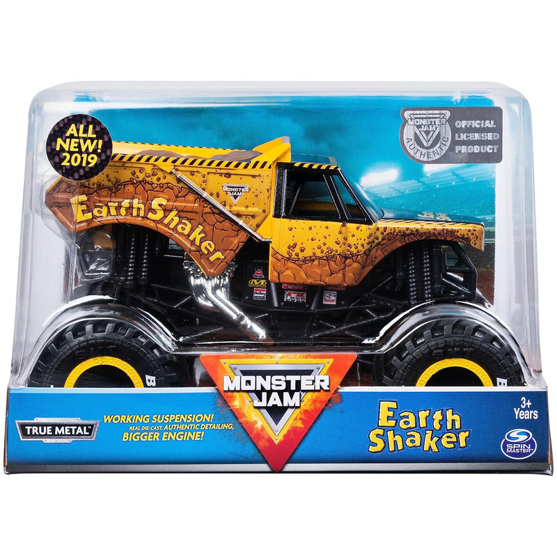 Monster Jam, Official Earth Shaker Monster Truck, Die-Cast Vehicle, 1:24 Sc