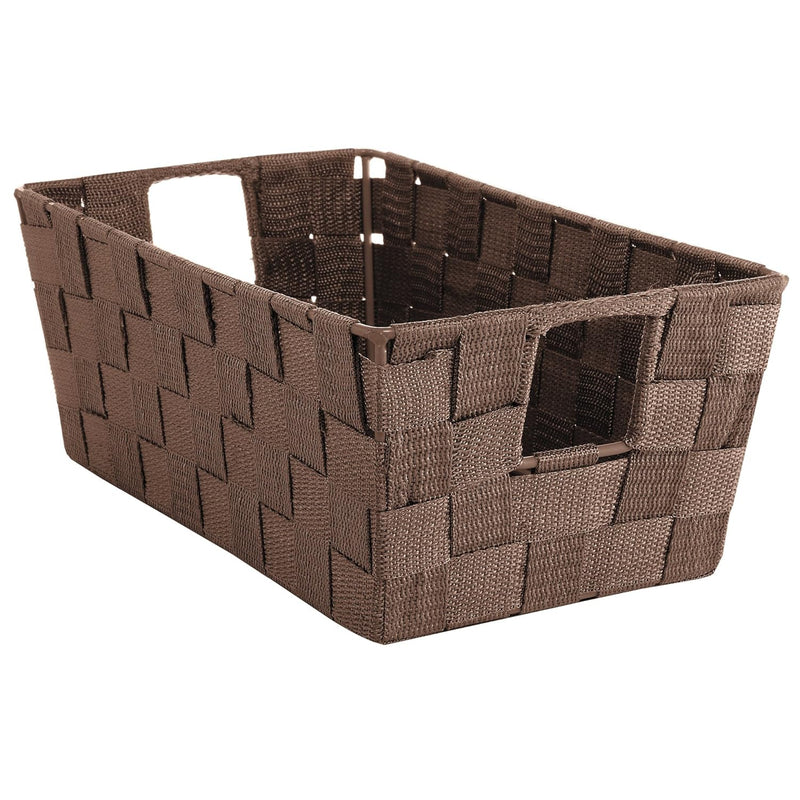 Woven Strap Small Storage Tote Java