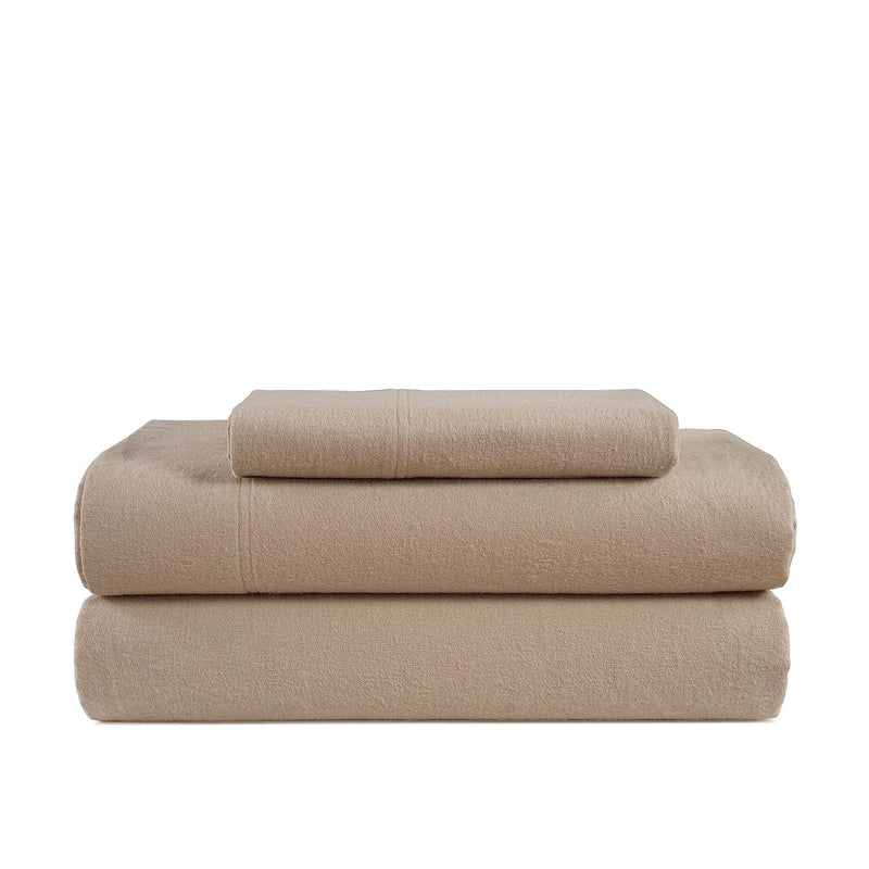100% Cotton Flannel Sheets Set - Flannel Sheets Twin, 3-Piece Bed Sheets - Lig