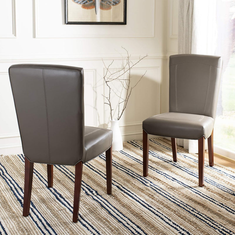 Hudson Collection Greenwich Marbled Leather Side Chairs, Clay, Set Of 2