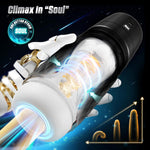 Hands-Free Male Masturbator with 3 Suction & 4 Vibration Modes, 3D Sleeve Black
