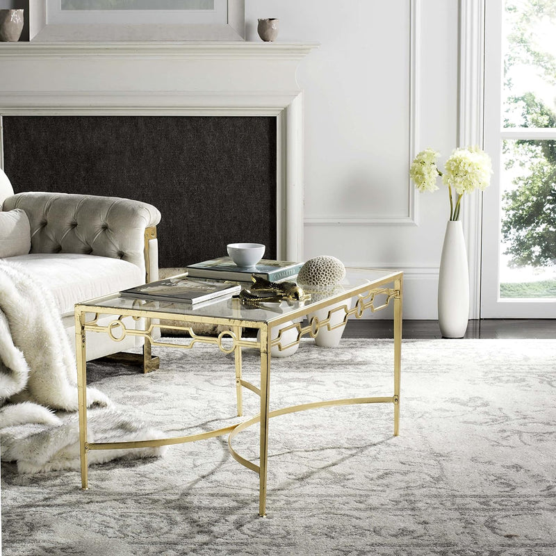 Home Collection Lura Gold Leaf Retro Coffee Table