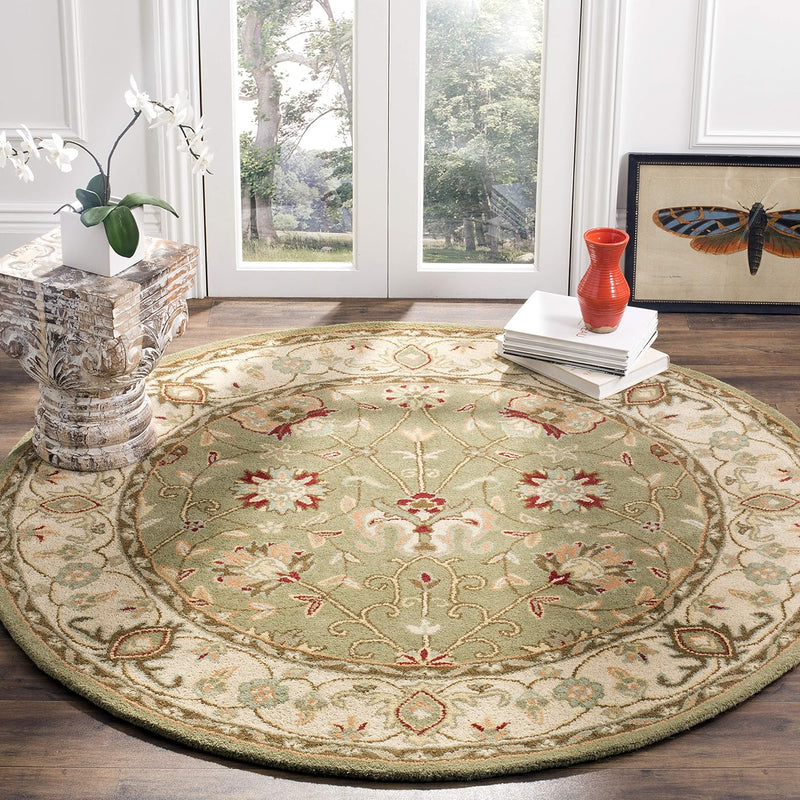 Antiquity Collection 3'6" Round Sage At21D Handmade Traditional Oriental Premi