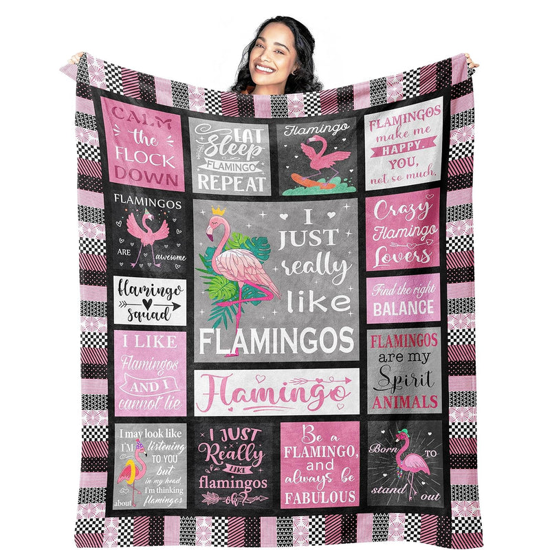 Flamingo Gifts Blanket 60"X50", Flamingo Gifts For Women Girls, Flamingo Decor