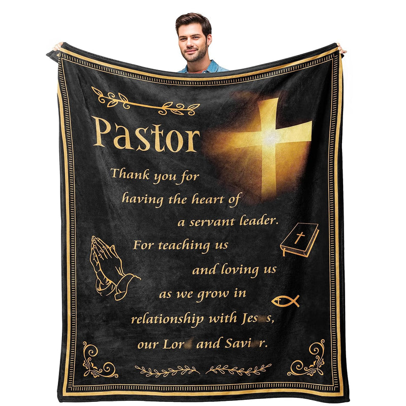 Pastor Appreciation Gifts Blanket 50"X60" - Unique Pastor Gifts - Gifts For Pa