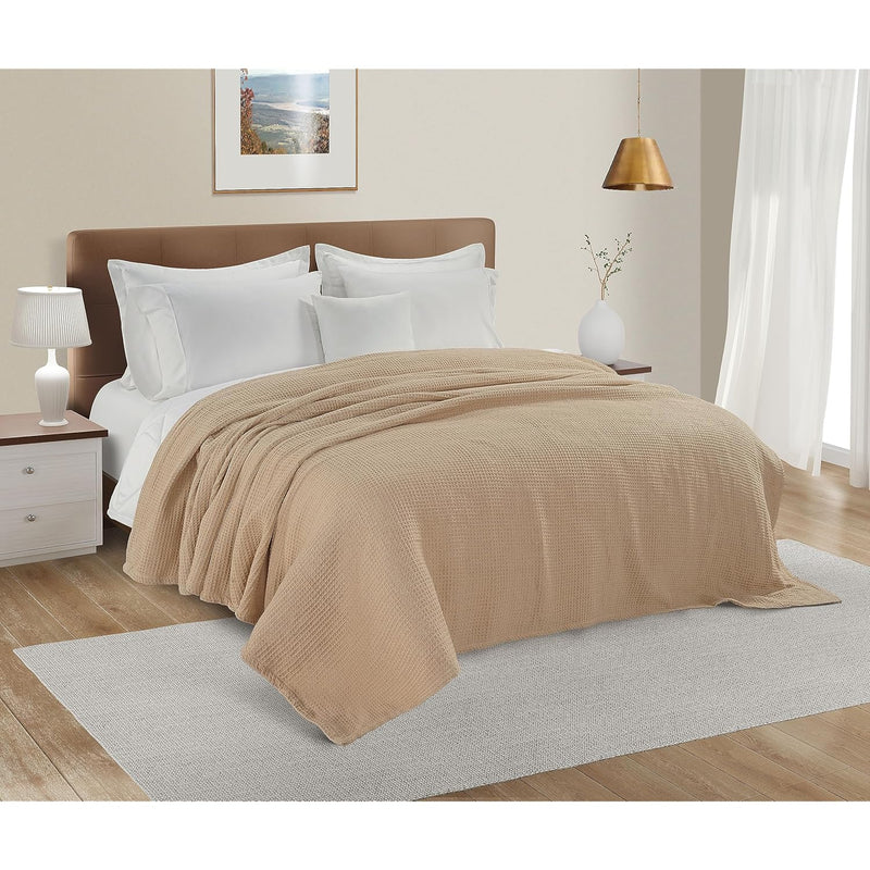 King Size Blankets For Bed, Waffle Weave Soft And Lightweight Bed Throws, Blan