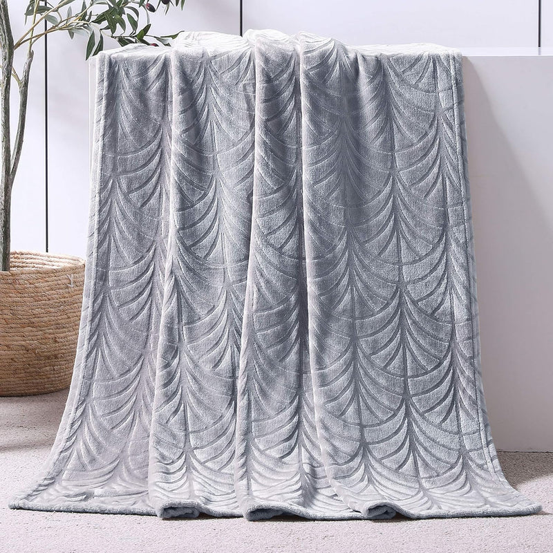 Fleece Throw Blanket For Couch, Soft Fluffy Sofa Bed Blanket With Vintage Patt