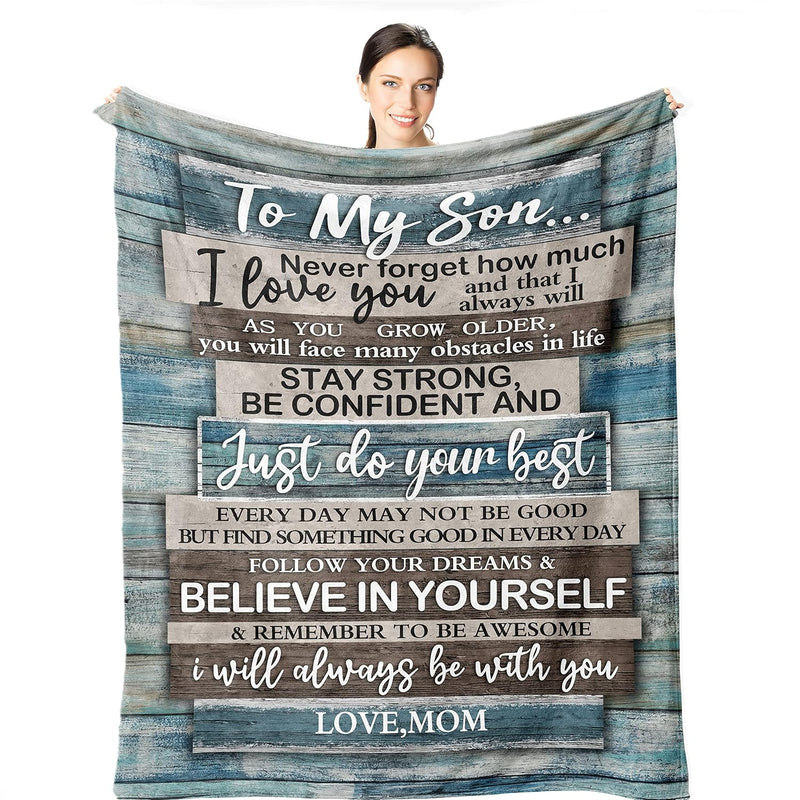 To My Son Blanket From Mom - Gifts For Son From Mom Blanket 60"X50"-Birthday G