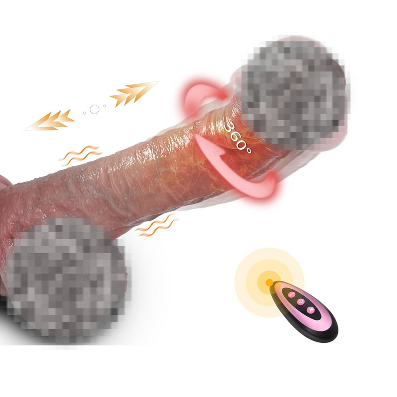 360 Rotating Thrusting Dildo Realistic Vibrator with Heating, Remot BlessMyBucket 360 Rotating Thrusting Dildo Realistic Vibrator with Heating, Remot BlessMyBucket
