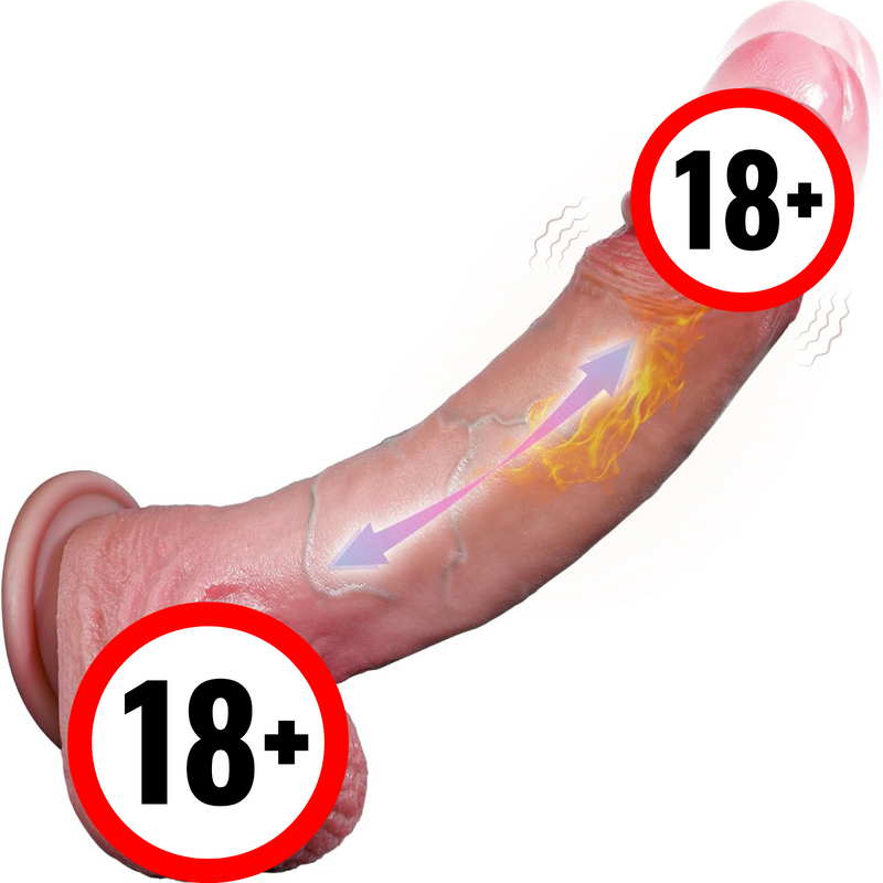 Thrusting Dildo Vibrator - 10.5" Realistic Suction Cup Toy with 7 Thru BlessMyBucket Thrusting Dildo Vibrator - 10.5" Realistic Suction Cup Toy with 7 Thru BlessMyBucket