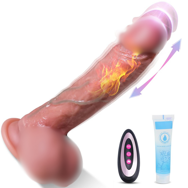 Adult Sex Toys Realistic Dildos - Adult Toys Thrusting Dildo Vibrator With Vibrating & Heating, Sex Toys Soft Silicone Anal Dildos For Clit G-Spot Stimulation, Suction Cup Remote Control Dildo, 8.5''