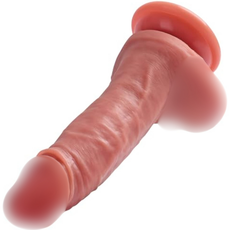 7.67 Inch Girth Huge Thick Dildo, Real Skin Dual Density Silicone Dildos With Strong Suction Cup For Hands-Free Play, G-Spot Realistic Dildo Anal Sex Toys For Men And Women