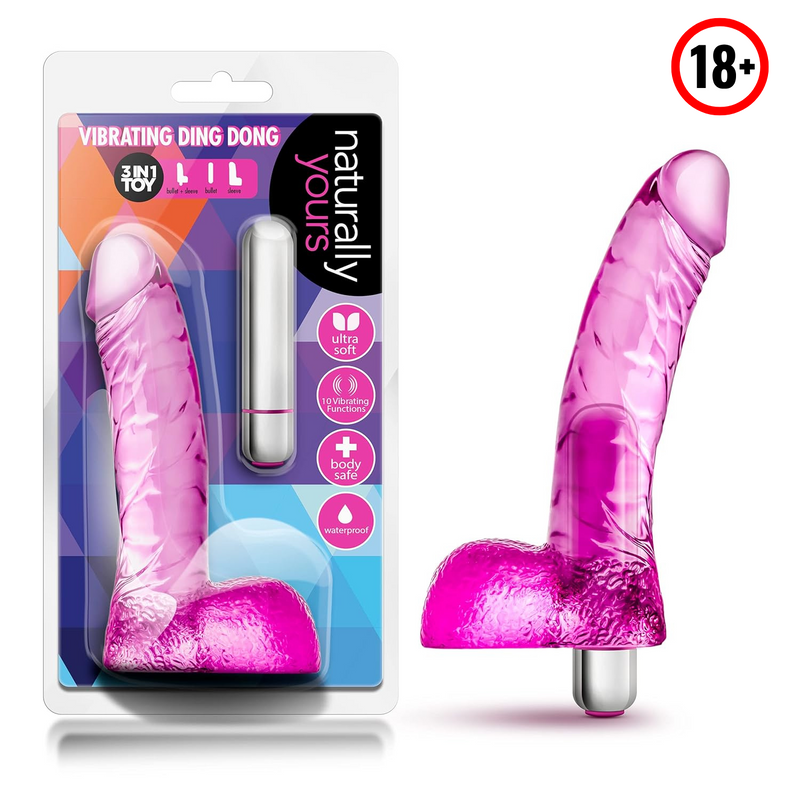 6.5" Small Realistic Vibrating Dildo - Waterproof - Petite 10 Vibrating Functions Vibrator - 3 In 1 Toy - Sex Toys For Women - Sex Toy For Adults (Pink)