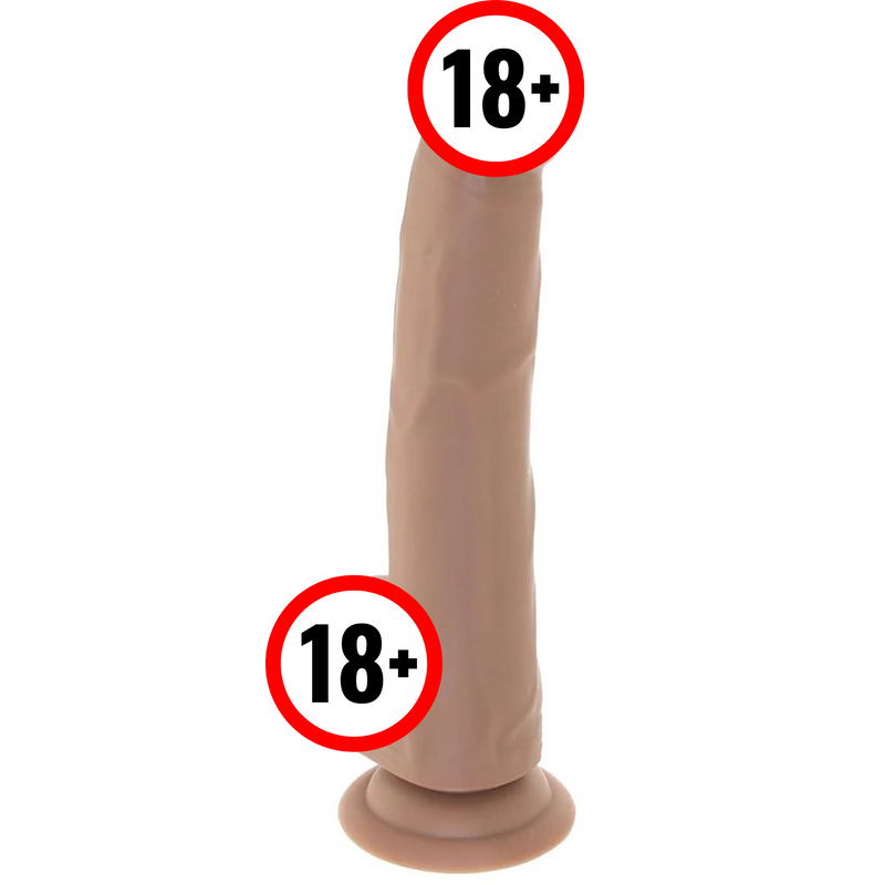 8" Curved Silicone Dildo With Lube 1Oz - G-Spot Stimulation - Harness Compatible Strap-On Dildo | Suction Cup Base | Realistic Dildos