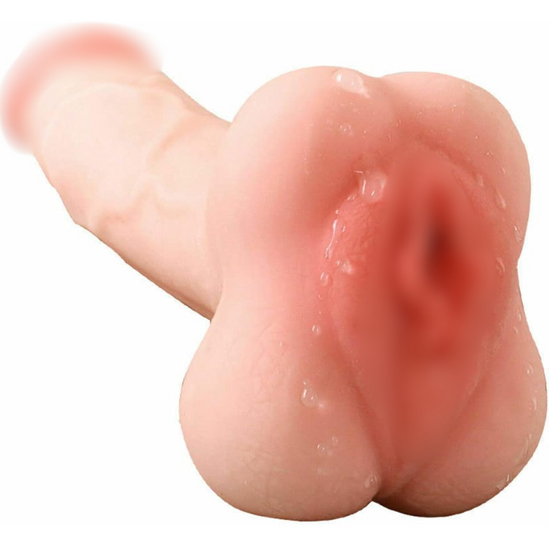 2 In 1 Design Realistic Dildo Pocket Pussy Tight Channels Soft Realistic Dildo For Women Men, Unisex Masturbators Dildos Ass Sex Toy Sleeve Extender For Male Women Couple