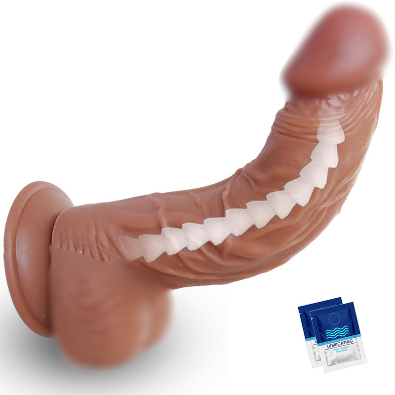 8.5" Adult Sex Toys Realistic Suction Cup Dildo For Women Pleasure - Shape-Able Lifelike Silicone Penis - Fake Big Dicks For Vagina G Spot Stimulator Anal Ease Butt Plug For Gay Man Female Her