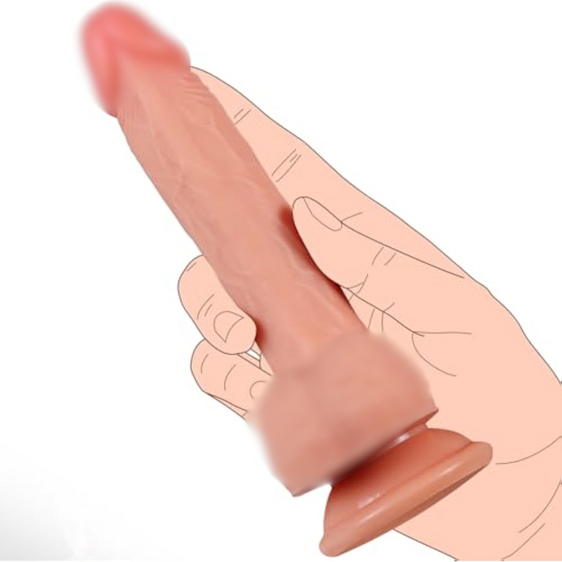 6.3 Inch Realistic Thin Dildo For Beginners, Soft Skinny Dildo Mini Anal Dildo With Balls & Strong Suction Cup, Silicone Slim Small Dildo Fake Penis Sex Toys For Women Gay G-Spot & Anal Play
