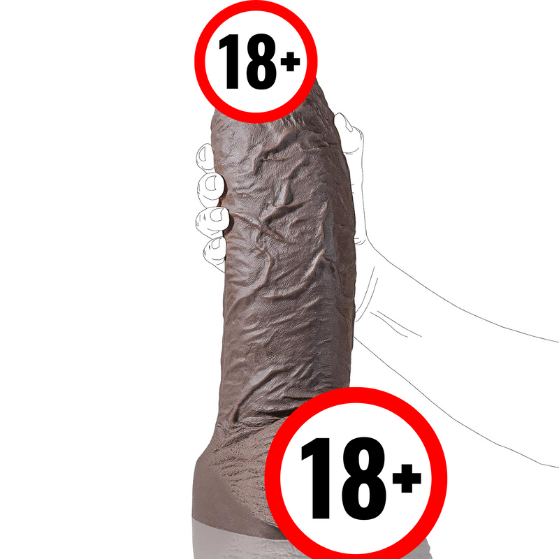 13 Inch Realistic Huge Silicone Dildo, 3.27 Diameter Thick Big Dildos With Realistic Veins & Full Shaped Balls For Anal Play, Brown Black Big Cock Fake Penis Adult Sex Toy For Couple Men Women Gay
