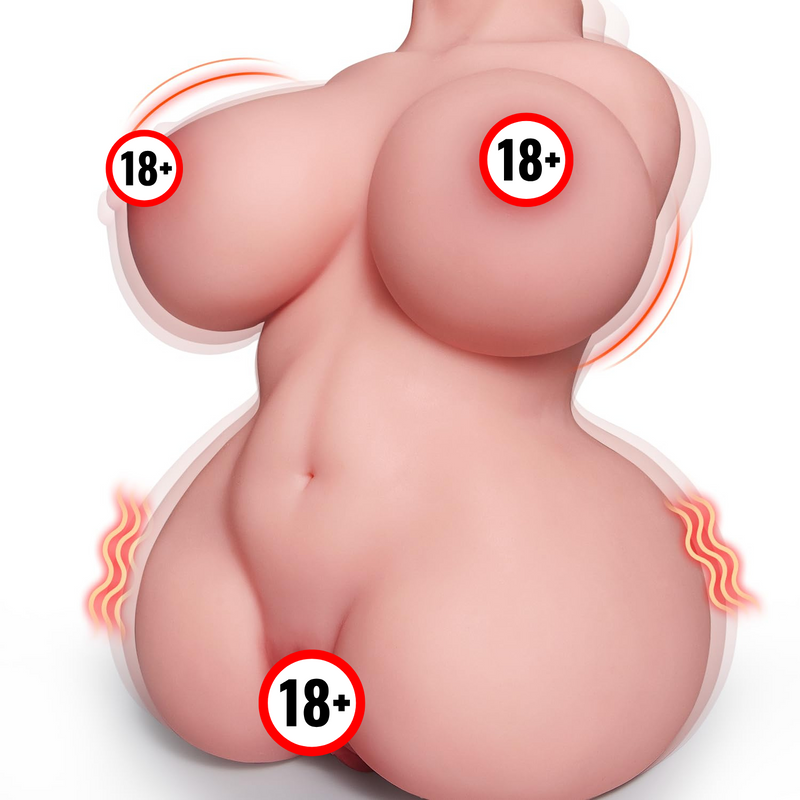 12.6Lb Vibrating Sex Dolls Realistic Torso Male Masturbators With 10 Vibration Modes, Pussy Ass Male Sex Toy With Big Boobs Busty Butt Plump Vagina Tight Anal, Adult Sex Doll Torso Toys For Men