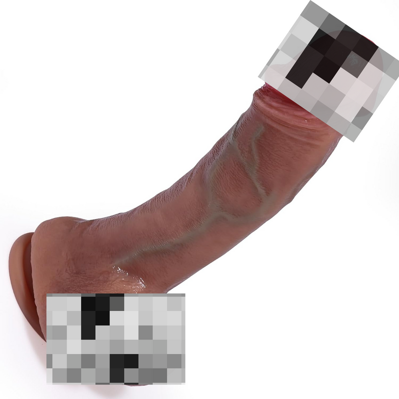 8.6 Inch Realistic Dildo, Double-Layer Silicone Lifelike Huge Penis With Suction Cup For Hands-Free Play, Flexible Cock With Curved Shaft And Balls For Vaginal G-Spot And Anal Play, Sex Toy For Women