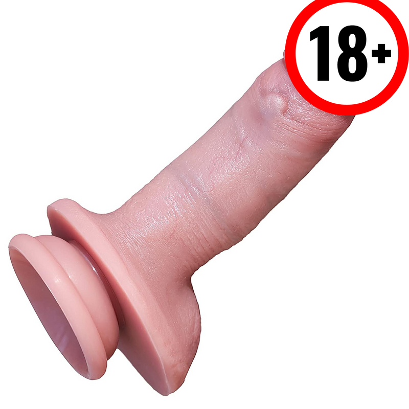 6.53 Inch Handcrafted Big Silicone Dildo Feel Like Skin,Realistic Thick Sex Toys With Strong Suction Cups For Hands-Free Play And G-Spot Anal Stimulation.Suitable For Male & Female & Couples.