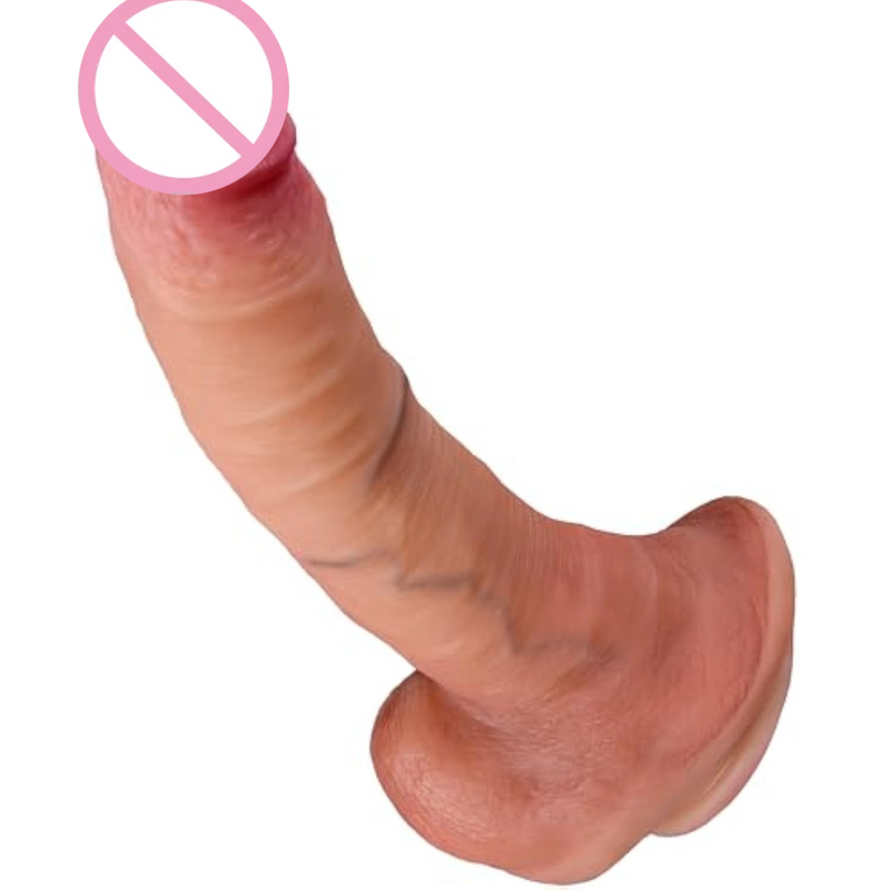 10 Inch Realistic Thick Dildo Adult Sex Toys, Curved Real Skin Big Dildo With Dual Density Silicone Soft Glans & Huge Wide Balls For G-Spot Stimulation,Lifelike Suction Cup Anal Dildos For Men & Women