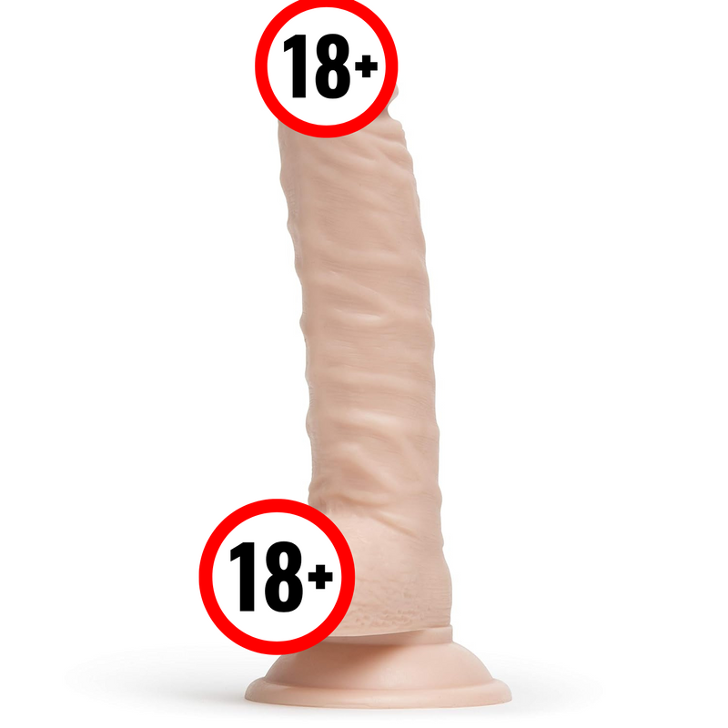 Lifelike Lover Realistic Dildo - 8 Inch Suction Cup Dildo For Women - Flexible Big Dildo With Balls - Harness Compatible Strap On Dildo - Adult Sex Toy - Flesh Pink