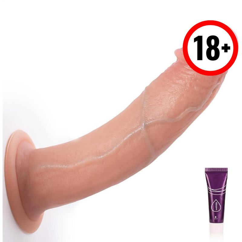 Realistic Dildo 6.7 Inch, Safety Silicone Material With Strong Suction Cup For Hands-Free Play, Soft Material Adult Sex Toys For Beginner And Couple