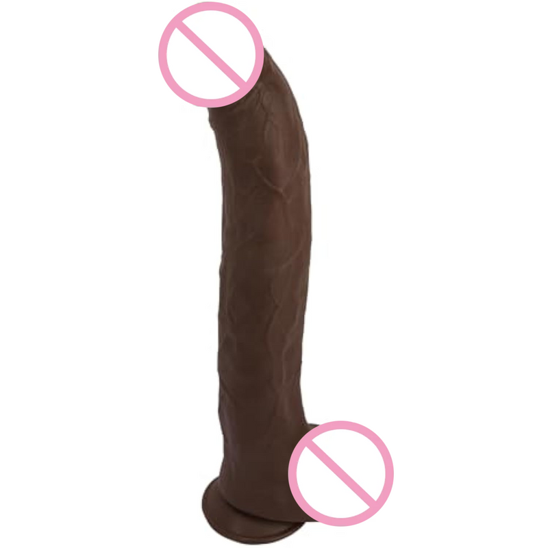 14.57 Inch Huge Dildo Long Realistic Dildos For Women Men, Big Black Cock Anal Dildo With Strong Suction Cup For Hands-Free Play, Giant Massive Dildo Lifelike Large Bbc Adult Sex Toy
