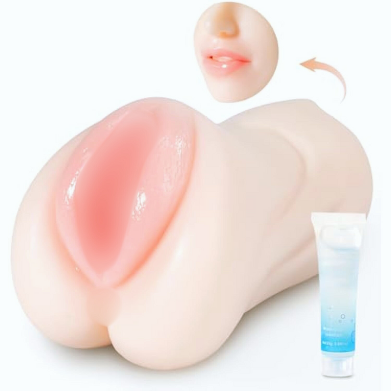 1.45Lb 3 In 1 Male Masturbator, Pocket Pussy Sex Toys For Men With Sexy Mouth, Realistic Vagina And Tight Anus, Adult Sex Doll For Male Grace (Fair)