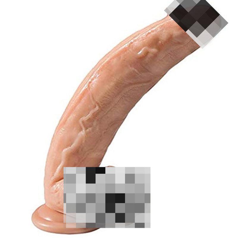 Realistic Dildo, 12 Inch Silicone Huge Penis Handsfree With Strong Suction Cup Flexible Dong Female Masturbator Big Cock For Vaginal G-Spot Anal Masturbation Massage Stick Dildo For Lady