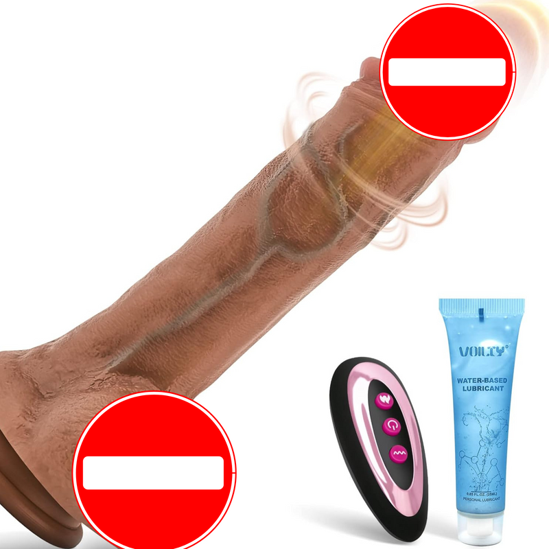 Thrusting Dildo Adult Sex Toys For Women, Realistic Vibrators With 7 Thrusting Swing & 10 Vibration For G Spot Clitoral Anal Stimulation, 8.86 Inch Dildos Vibrator With Strong Suction Cup