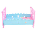 Children Toys,Mini Lovely Simulation Doll Bed Cribs Furniture Baby Play House Toys Accessories, Doll Cribs
