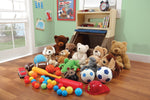 Lift & Hide 38"H Kids Plastic Storage Bookcase And Toy Box